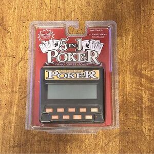 Classic 5-in-1 Poker Electronic Handheld Classic Game Collection (New-Sealed)